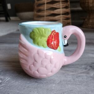 Boston Warehouse Pink Flamingo Coffee Mug Tropical